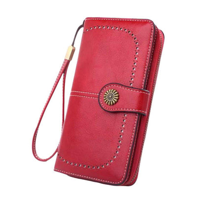 Ardorlove Wristlet Women's Elegant Clutch Wallet, Black Red V1189-LWWAL-20260325-00655