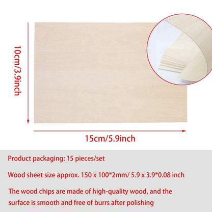10 Pack Unfinished Wood Sheets,Balsa Thin Board for House Aircraft Ship Boat Arts and Crafts,DIY Ornaments V1189-LWWAL-20260325-00658