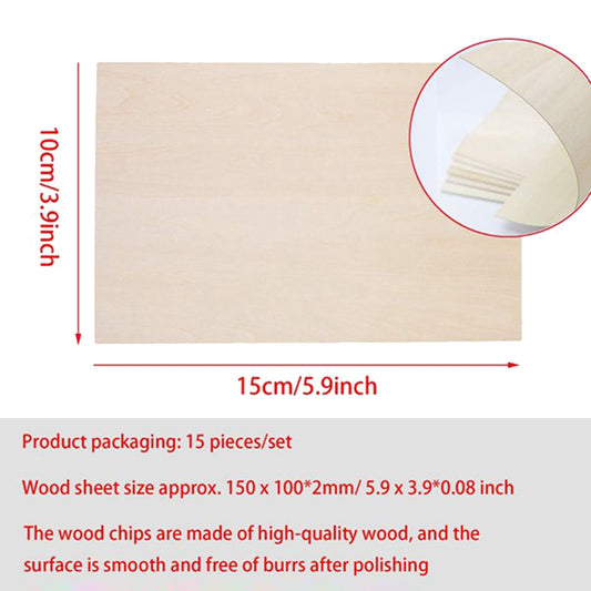 10 Pack Unfinished Wood Sheets,Balsa Thin Board for House Aircraft Ship Boat Arts and Crafts,DIY Ornaments V1189-LWWAL-20260325-00658