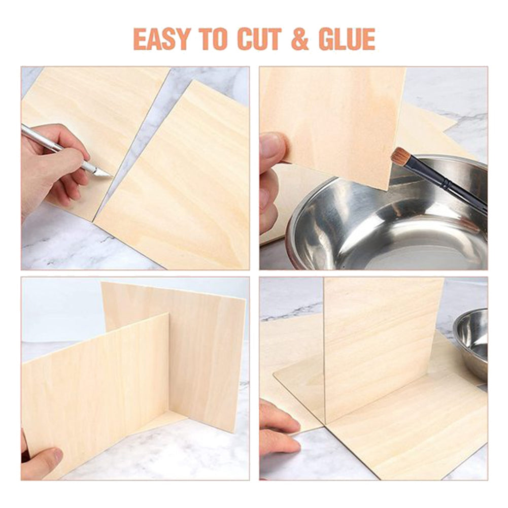 10 Pack Unfinished Wood Sheets,Balsa Thin Board for House Aircraft Ship Boat Arts and Crafts,DIY Ornaments V1189-LWWAL-20260325-00658