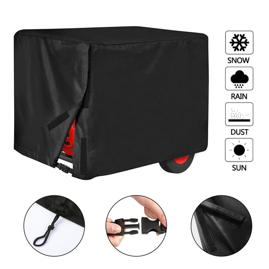 Universal Generator Cover for 5500-15000 Watt Waterproof Heavy Duty 600D Oxford Fabric Covers Black V1189-LWWAL-20260325-00673