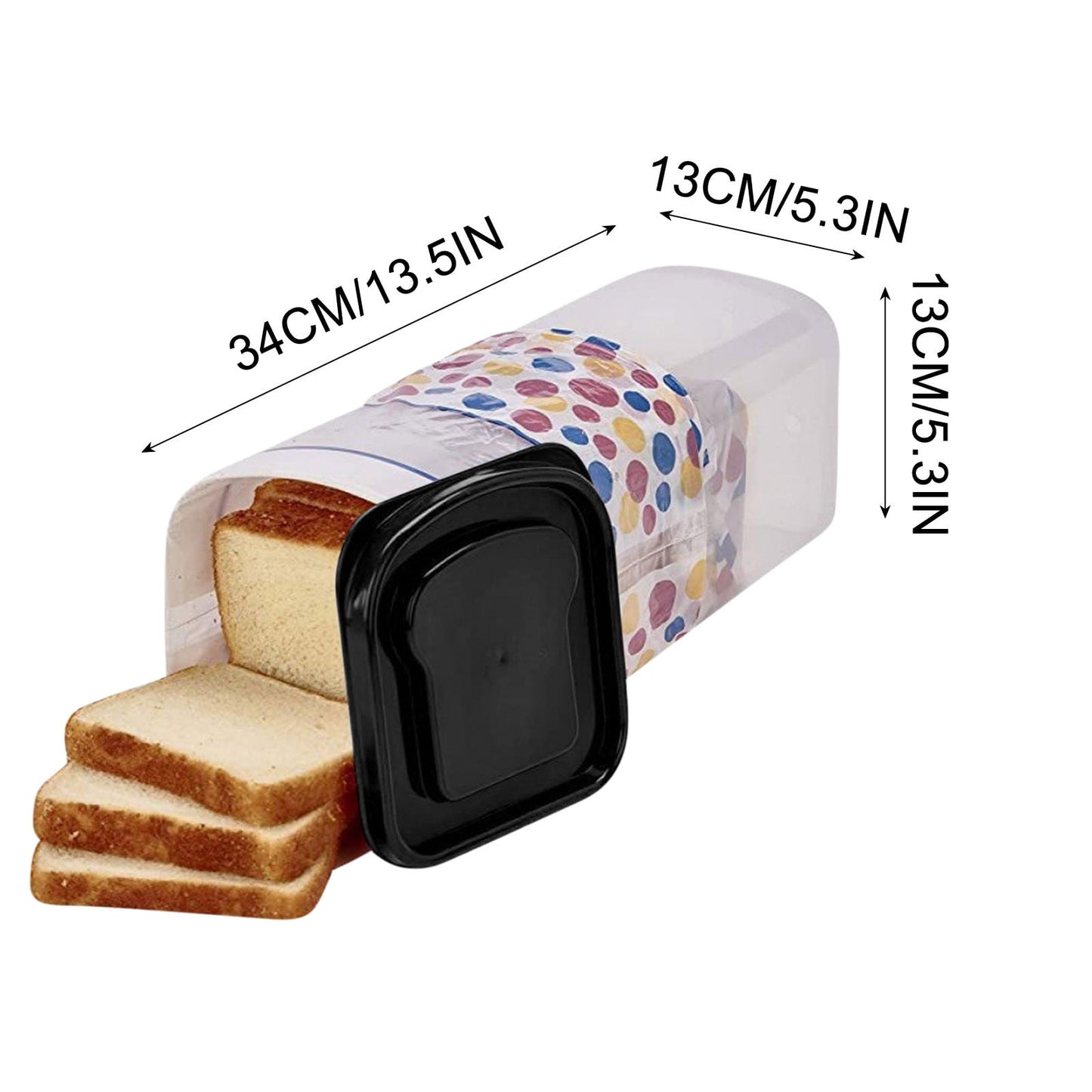 Bread Box with Airtight Lid, Bread Storage Container, Bread Loaf Storage Dispenser, Plastic Sandwich Bread V1189-LWWAL-20260325-00678