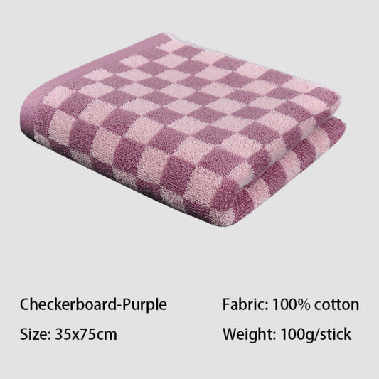 Checkered Bath Towels for Bathroom, Shower Towels 30" x 14", Super Soft and Quick Dry, Colorful Towel for V1189-LWWAL-20260325-00695