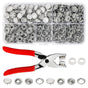 Pearl Snaps for Fabric Snap Pliers, Metal Button Kit Clothing, Shirts, Onesie, Romper,120 Set V1189-LWWAL-20260325-00701