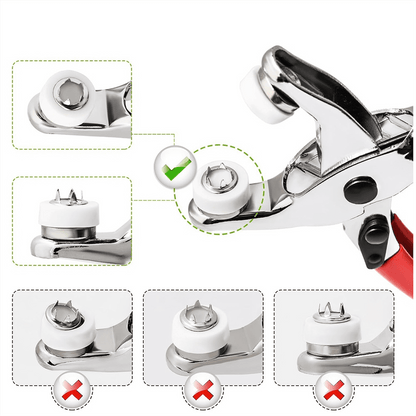 Pearl Snaps for Fabric Snap Pliers, Metal Button Kit Clothing, Shirts, Onesie, Romper,120 Set V1189-LWWAL-20260325-00701