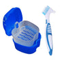 Denture Bath Case Cup Box Holder Storage Container with Denture Cleaner Brush Strainer Basket for Travel V1189-LWWAL-20260325-00702