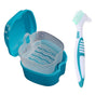 Denture Bath Case Cup Box Holder Storage Container with Denture Cleaner Brush Strainer Basket for Travel V1189-LWWAL-20260325-00703