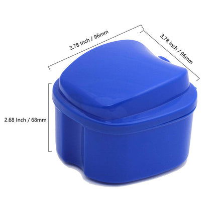 Denture Bath Case Cup Box Holder Storage Container with Denture Cleaner Brush Strainer Basket for Travel V1189-LWWAL-20260325-00704