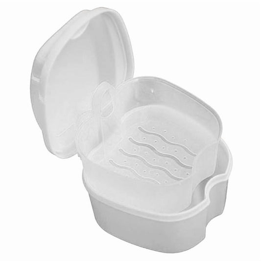 Denture Bath Case Cup Box Holder Storage Container with Denture Cleaner Brush Strainer Basket for Travel V1189-LWWAL-20260325-00705