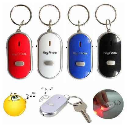 4 Pc Key Finder Locator Anti Lost Keys Keychain Tracker Whistle Sound LED Light V1189-LWWAL-20260325-00715
