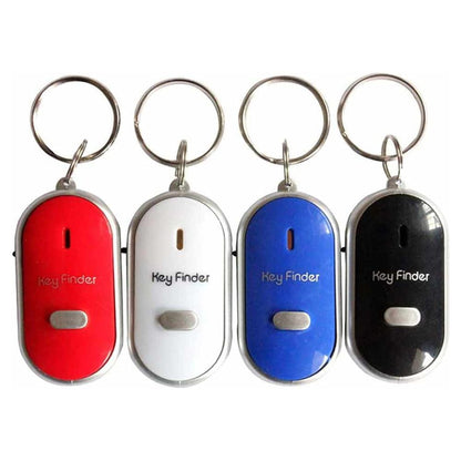 4 Pc Key Finder Locator Anti Lost Keys Keychain Tracker Whistle Sound LED Light V1189-LWWAL-20260325-00715