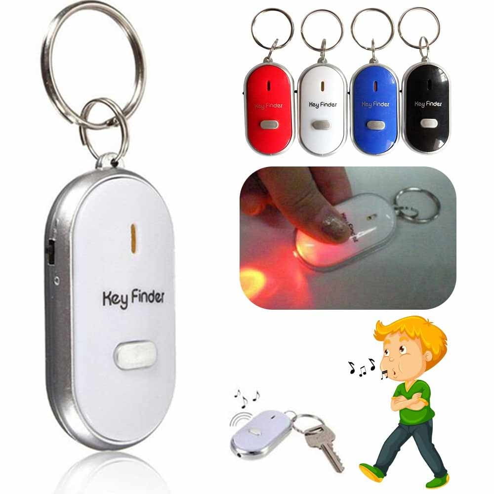 4 Pc Key Finder Locator Anti Lost Keys Keychain Tracker Whistle Sound LED Light V1189-LWWAL-20260325-00715