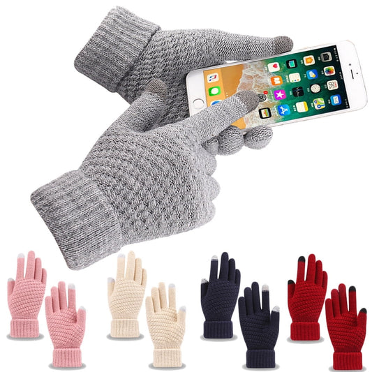 Dalrosia Women's Winter Touch Screen Gloves Warm Fleece Lined Knit Gloves Elastic Cuff Winter Texting Gloves V1189-LWWAL-20260325-00717