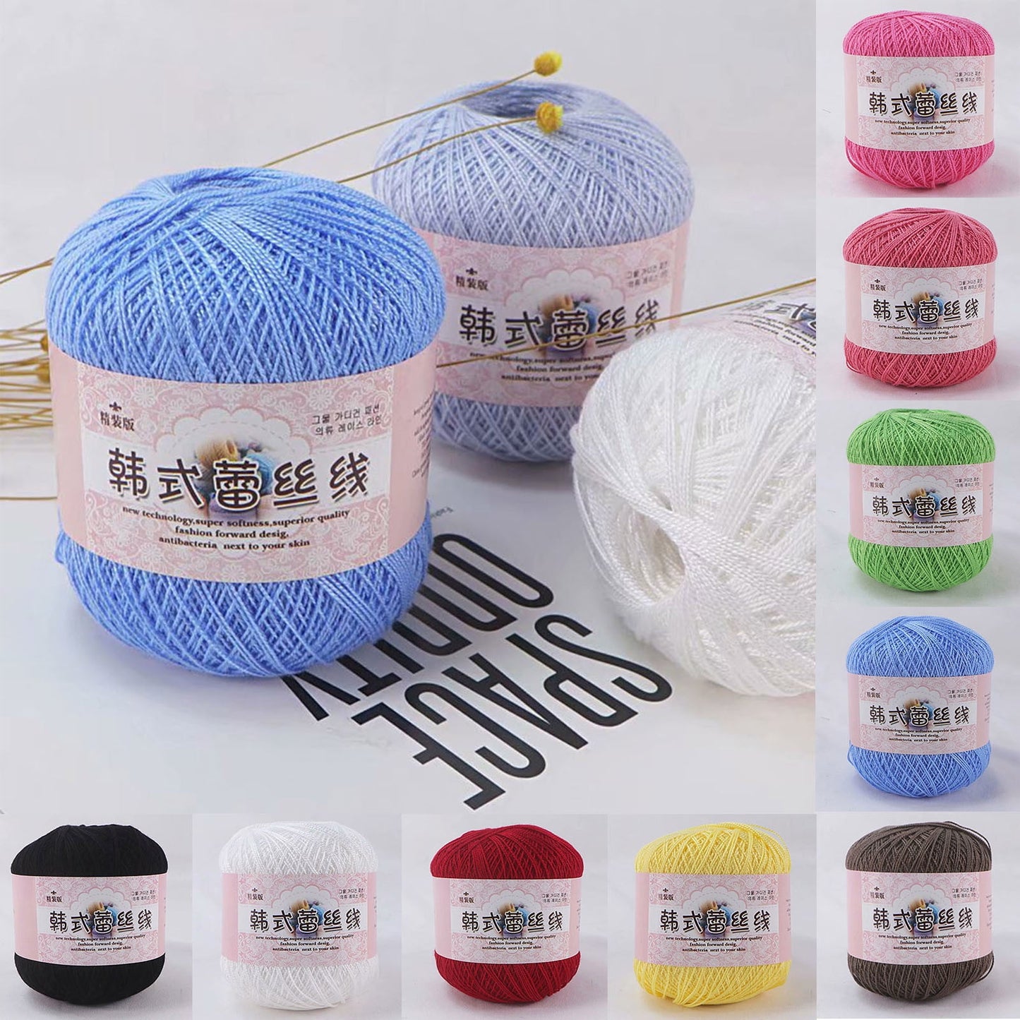 Under $1 Tyidzon Fashion Crochet Thread Cotton Knitting Yarn Thread Balls Knitting Thread Yarn for Crocheting V1189-LWWAL-20260325-00726