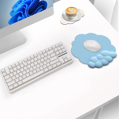GHSOHS Ergonomic Mouse Pad with Wrist Support Cute Cloud Shape Wrist Pad Memory Cotton Keyboard Hand Rest Non V1189-LWWAL-20260325-00737