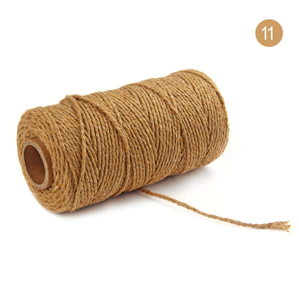 Danhjin 100m Long/100Yard Pure Cotton Twisted Cord Rope Crafts Macrame Artisan String - on Clearance Brown V1189-LWWAL-20260325-00739