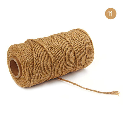 Danhjin 100m Long/100Yard Pure Cotton Twisted Cord Rope Crafts Macrame Artisan String - on Clearance Brown V1189-LWWAL-20260325-00739