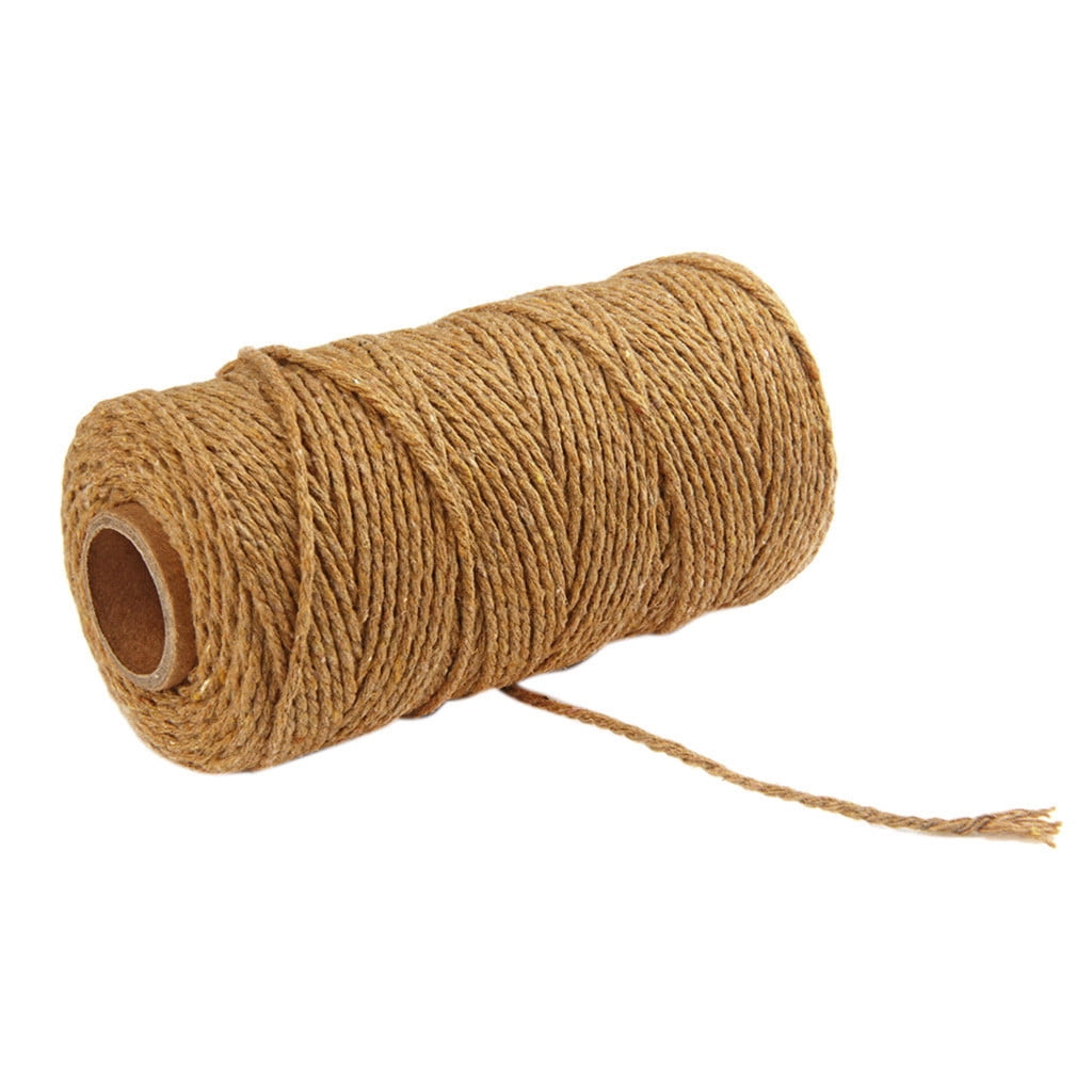Danhjin 100m Long/100Yard Pure Cotton Twisted Cord Rope Crafts Macrame Artisan String - on Clearance Brown V1189-LWWAL-20260325-00739