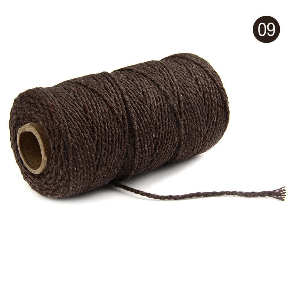Danhjin 100m Long/100Yard Pure Cotton Twisted Cord Rope Crafts Macrame Artisan String - on Clearance Coffee V1189-LWWAL-20260325-00740