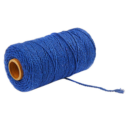 Danhjin 100m Long/100Yard Pure Cotton Twisted Cord Rope Crafts Macrame Artisan String - on Clearance Dark Blue V1189-LWWAL-20260325-00741