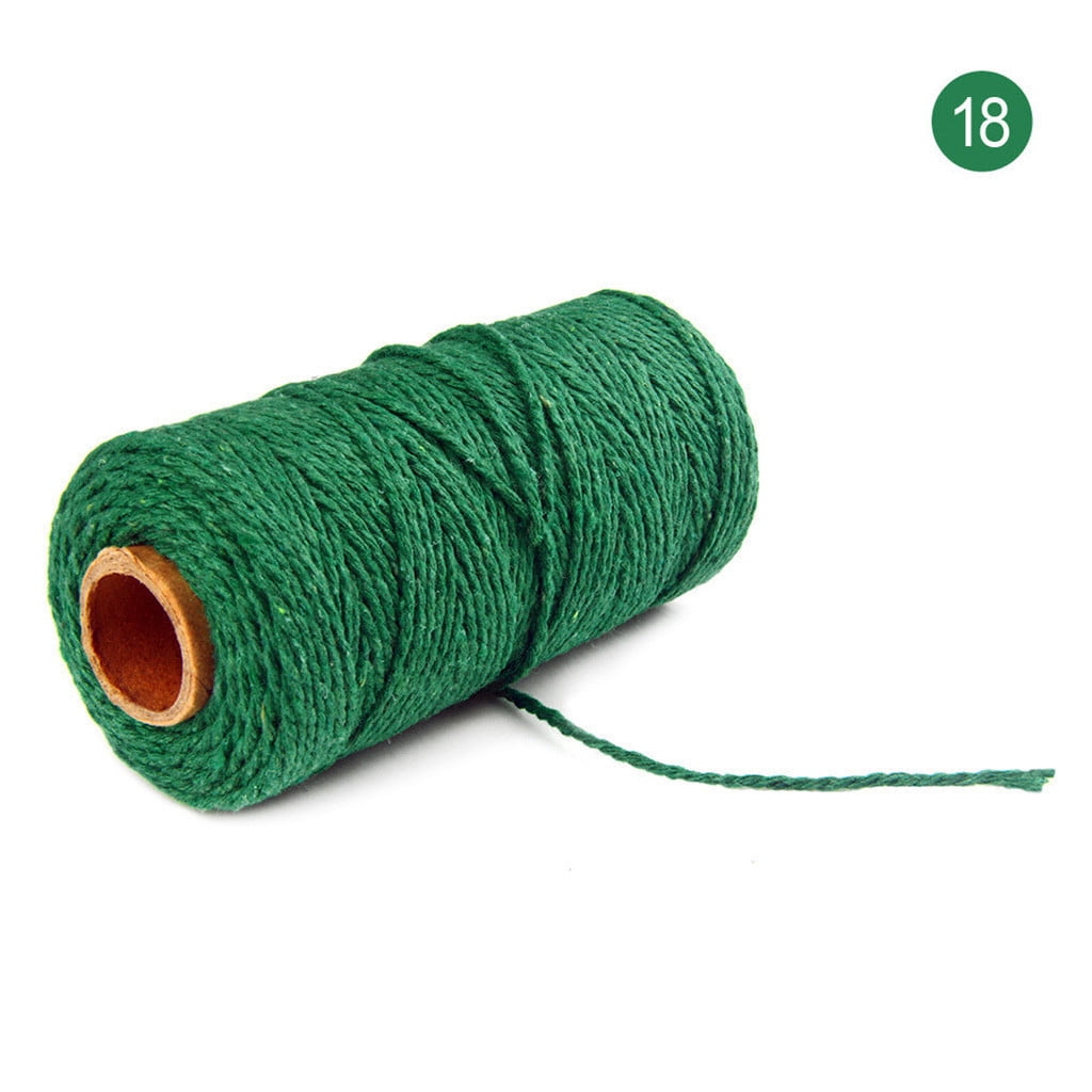 Danhjin 100m Long/100Yard Pure Cotton Twisted Cord Rope Crafts Macrame Artisan String - on Clearance Dark V1189-LWWAL-20260325-00742