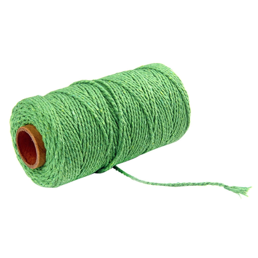 Danhjin 100m Long/100Yard Pure Cotton Twisted Cord Rope Crafts Macrame Artisan String - on Clearance Green V1189-LWWAL-20260325-00744