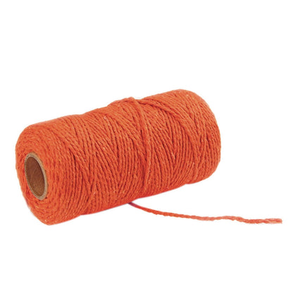 Danhjin 100m Long/100Yard Pure Cotton Twisted Cord Rope Crafts Macrame Artisan String - on Clearance Orange V1189-LWWAL-20260325-00745