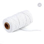 Danhjin 100m Long/100Yard Pure Cotton Twisted Cord Rope Crafts Macrame Artisan String - on Clearance White V1189-LWWAL-20260325-00747