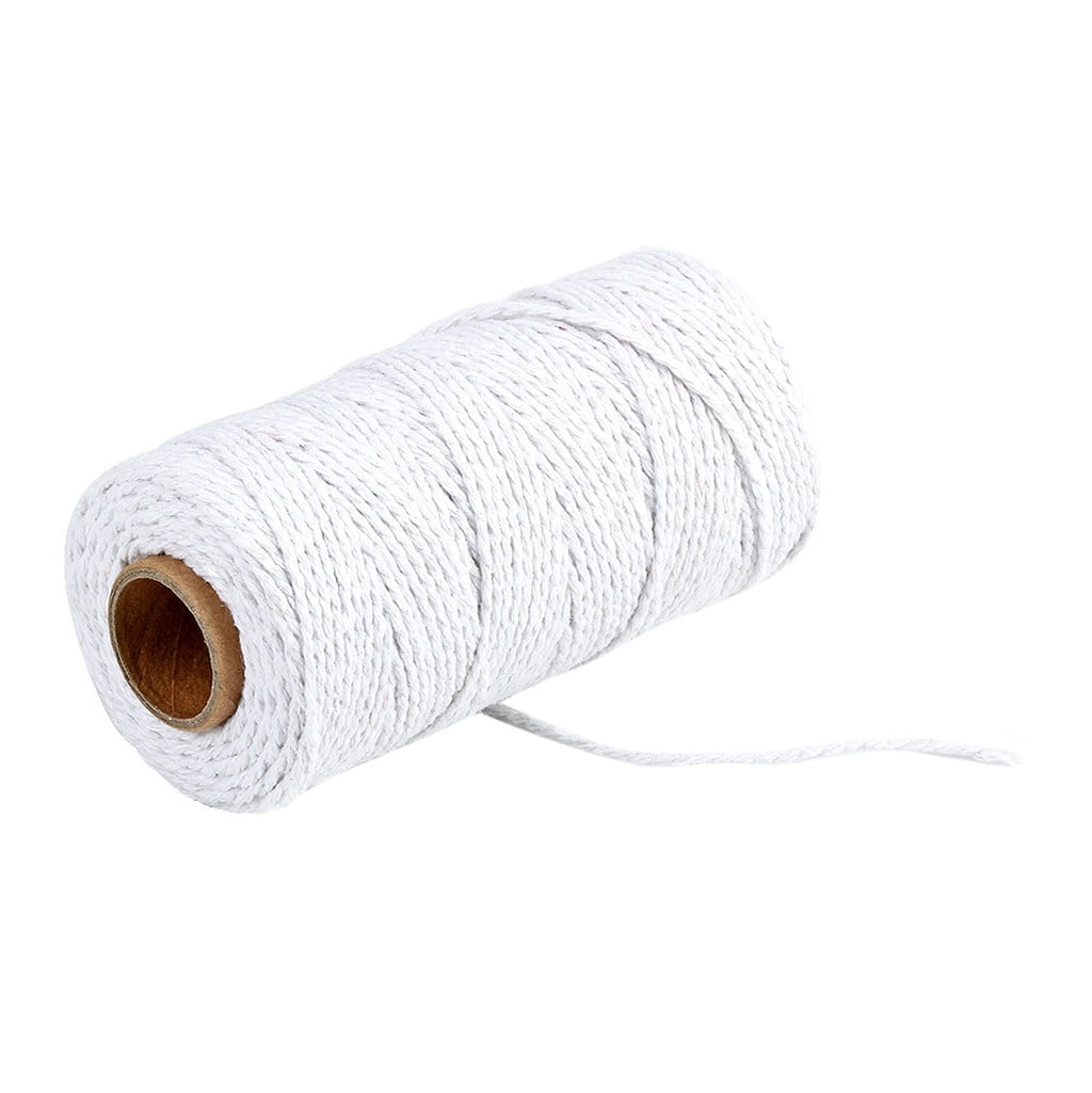 Danhjin 100m Long/100Yard Pure Cotton Twisted Cord Rope Crafts Macrame Artisan String - on Clearance White V1189-LWWAL-20260325-00747