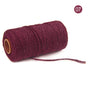 Danhjin 100m Long/100Yard Pure Cotton Twisted Cord Rope Crafts Macrame Artisan String - on Clearance Wine red V1189-LWWAL-20260325-00748