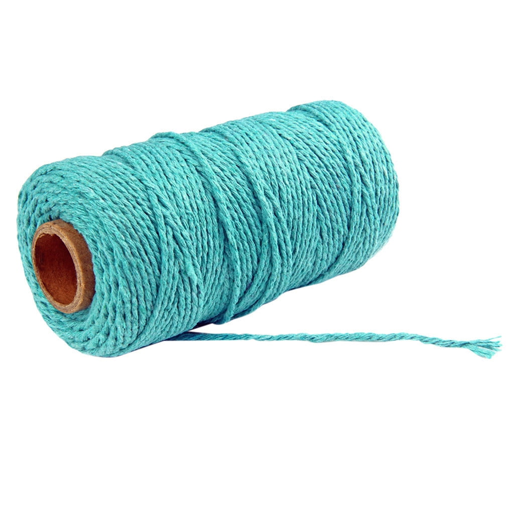 Danhjin 100m Long/100Yard Pure Cotton Twisted Cord Rope Crafts Macrame Artisan String - on Clearance blue V1189-LWWAL-20260325-00749