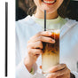 Dmlowu 100Pc 10 Inch Coffee & Cocktail Stirrers/Straws Disposable Plastic Sip Stir Swizzle Sticks - Black V1189-LWWAL-20260325-00848