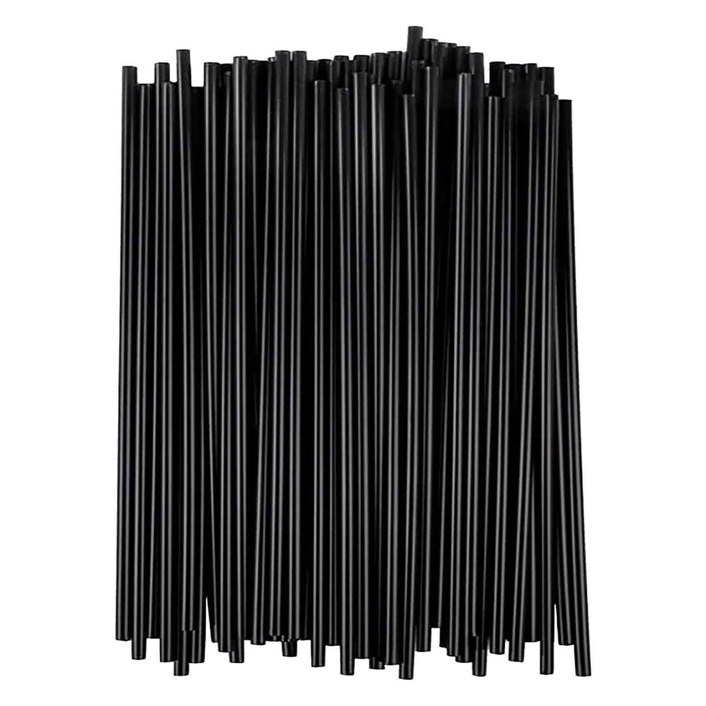 Dmlowu 100Pc 10 Inch Coffee & Cocktail Stirrers/Straws Disposable Plastic Sip Stir Swizzle Sticks - Black V1189-LWWAL-20260325-00848