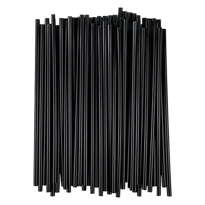 Dmlowu 100Pc 10 Inch Coffee & Cocktail Stirrers/Straws Disposable Plastic Sip Stir Swizzle Sticks - Black V1189-LWWAL-20260325-00848