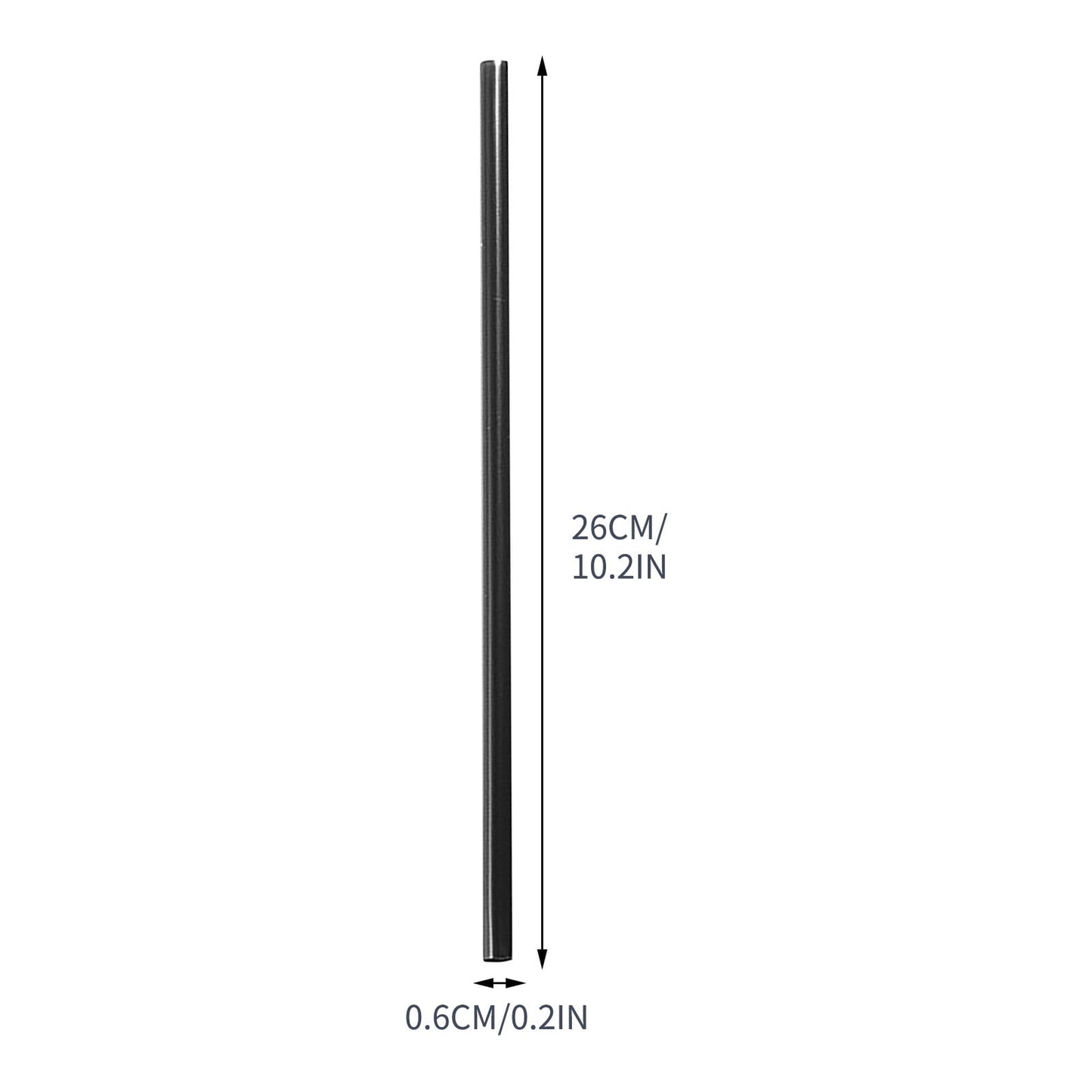 Dmlowu 100Pc 10 Inch Coffee & Cocktail Stirrers/Straws Disposable Plastic Sip Stir Swizzle Sticks - Black V1189-LWWAL-20260325-00848