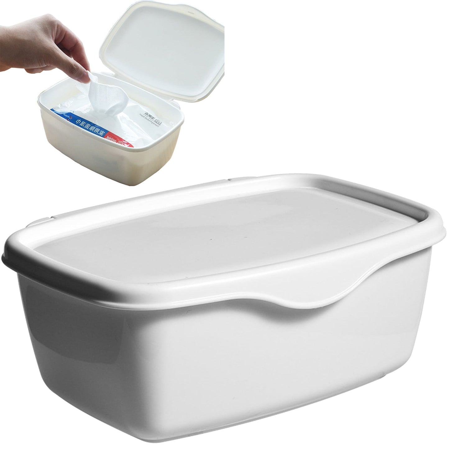 Tyidzon Wipes Dispenser, Wipe Container with Sealing Lid, 7" L x 2.9" W x 5.2" H, Wipe Container Keeps Wipes V1189-LWWAL-20260325-00856
