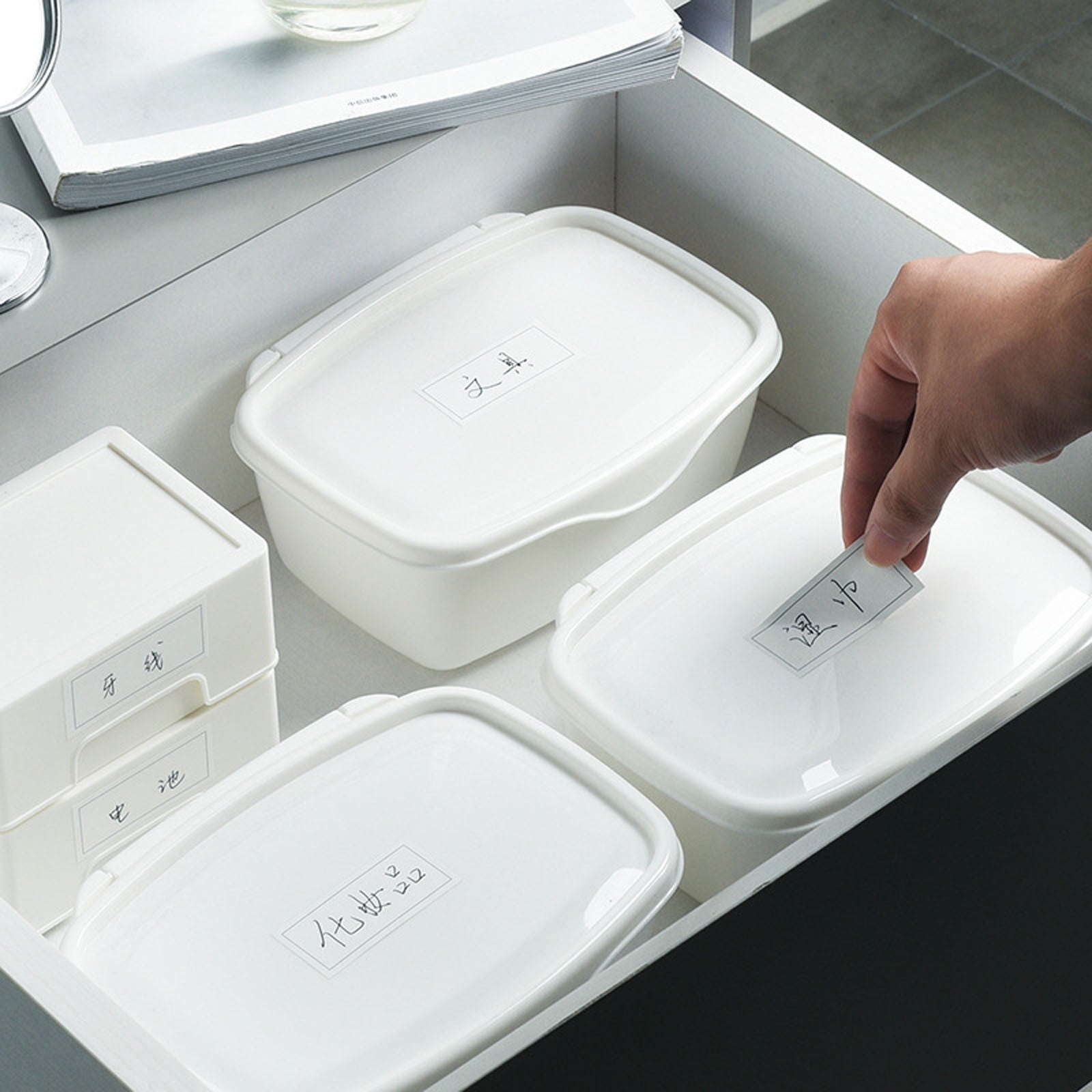 Tyidzon Wipes Dispenser, Wipe Container with Sealing Lid, 7" L x 2.9" W x 5.2" H, Wipe Container Keeps Wipes V1189-LWWAL-20260325-00856