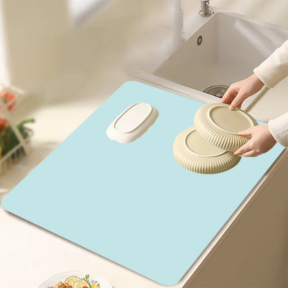 Clearance Under $1 Boovnll Dish Drying Mat, 12x16" High Absorbent & Soft Dish Drainer, Diatomite Drying Matt V1189-LWWAL-20260325-00894
