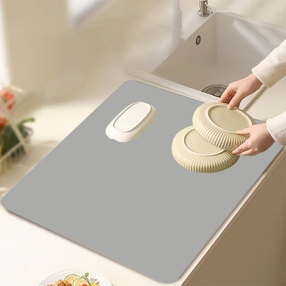 Clearance Under $1 Boovnll Dish Drying Mat, 12x16" High Absorbent & Soft Dish Drainer, Diatomite Drying Matt V1189-LWWAL-20260325-00895
