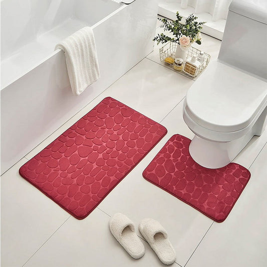 Clearance Under $5 Boovnll Bathroom Rugs Set 2 Piece, Super Absorbent & Soft Non-Slip Velvet Toilet Rug & V1189-LWWAL-20260325-00911