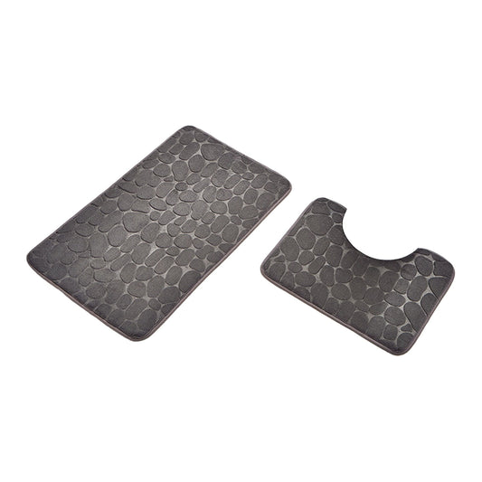 Clearance Under $5 Boovnll Bathroom Rugs Set 2 Piece, Super Absorbent & Soft Non-Slip Velvet Toilet Rug & V1189-LWWAL-20260325-00914