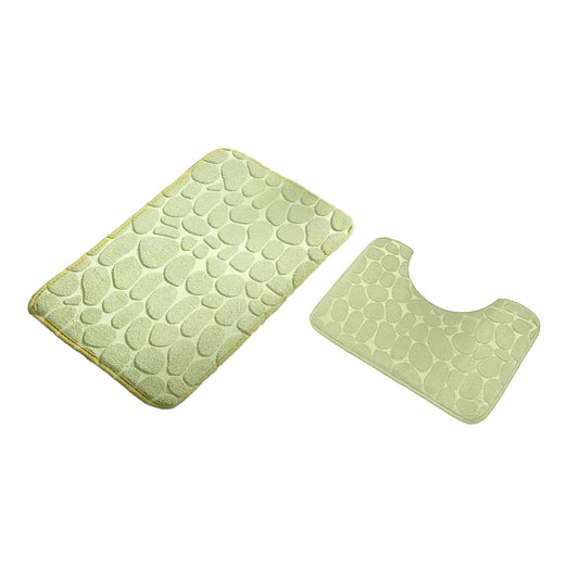 Clearance Under $5 Boovnll Bathroom Rugs Set 2 Piece, Super Absorbent & Soft Non-Slip Velvet Toilet Rug & V1189-LWWAL-20260325-00920