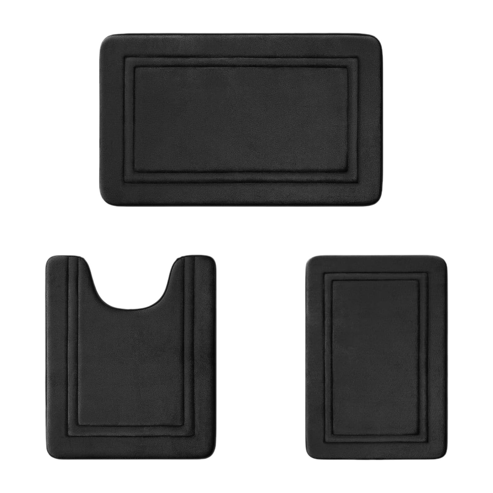 Tyidzon Bathroom Rugs Sets 3 Piece, Bath Mat Universal Soft Comfortable Water Absorption Non Slip Machine V1189-LWWAL-20260325-00922