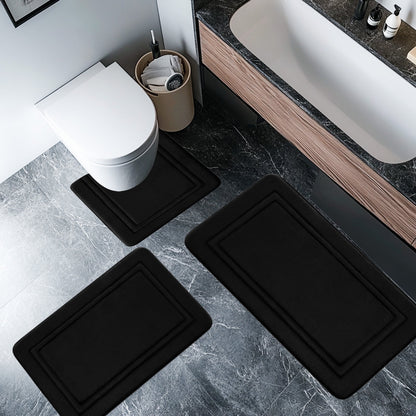 Tyidzon Bathroom Rugs Sets 3 Piece, Bath Mat Universal Soft Comfortable Water Absorption Non Slip Machine V1189-LWWAL-20260325-00922