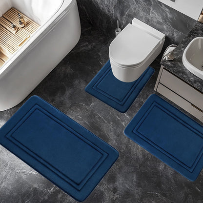 Tyidzon Bathroom Rugs Sets 3 Piece, Bath Mat Universal Soft Comfortable Water Absorption Non Slip Machine V1189-LWWAL-20260325-00923
