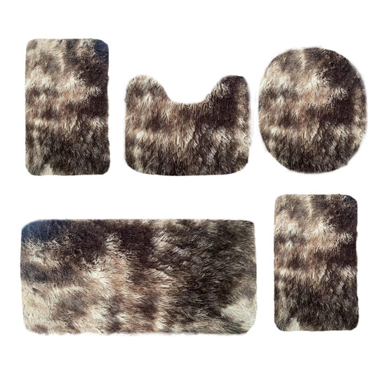 PALIFEUR Tie-Dye Bathroom Rugs Sets, Non-Slip Bath Mat Set 5 Piece, Soft Comfortable Washable Bathroom Mat V1189-LWWAL-20260325-00939