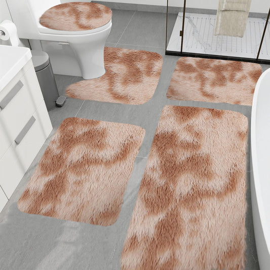PALIFEUR Tie-Dye Bathroom Rugs Sets, Non-Slip Bath Mat Set 5 Piece, Soft Comfortable Washable Bathroom Mat V1189-LWWAL-20260325-00941