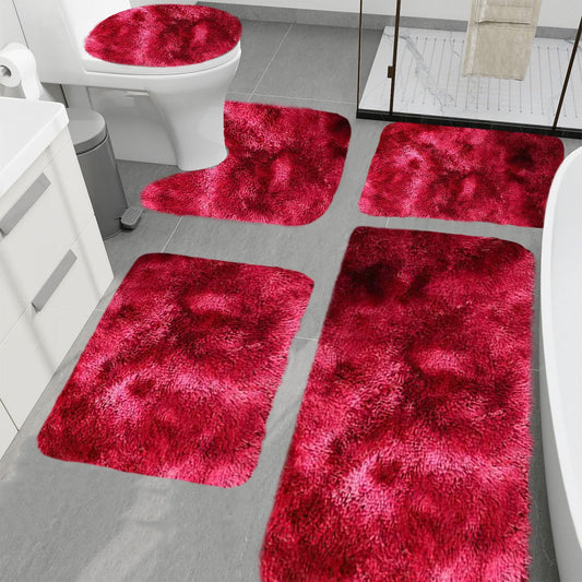 PALIFEUR Tie-Dye Bathroom Rugs Sets, Non-Slip Bath Mat Set 5 Piece, Soft Comfortable Washable Bathroom Mat V1189-LWWAL-20260325-00943