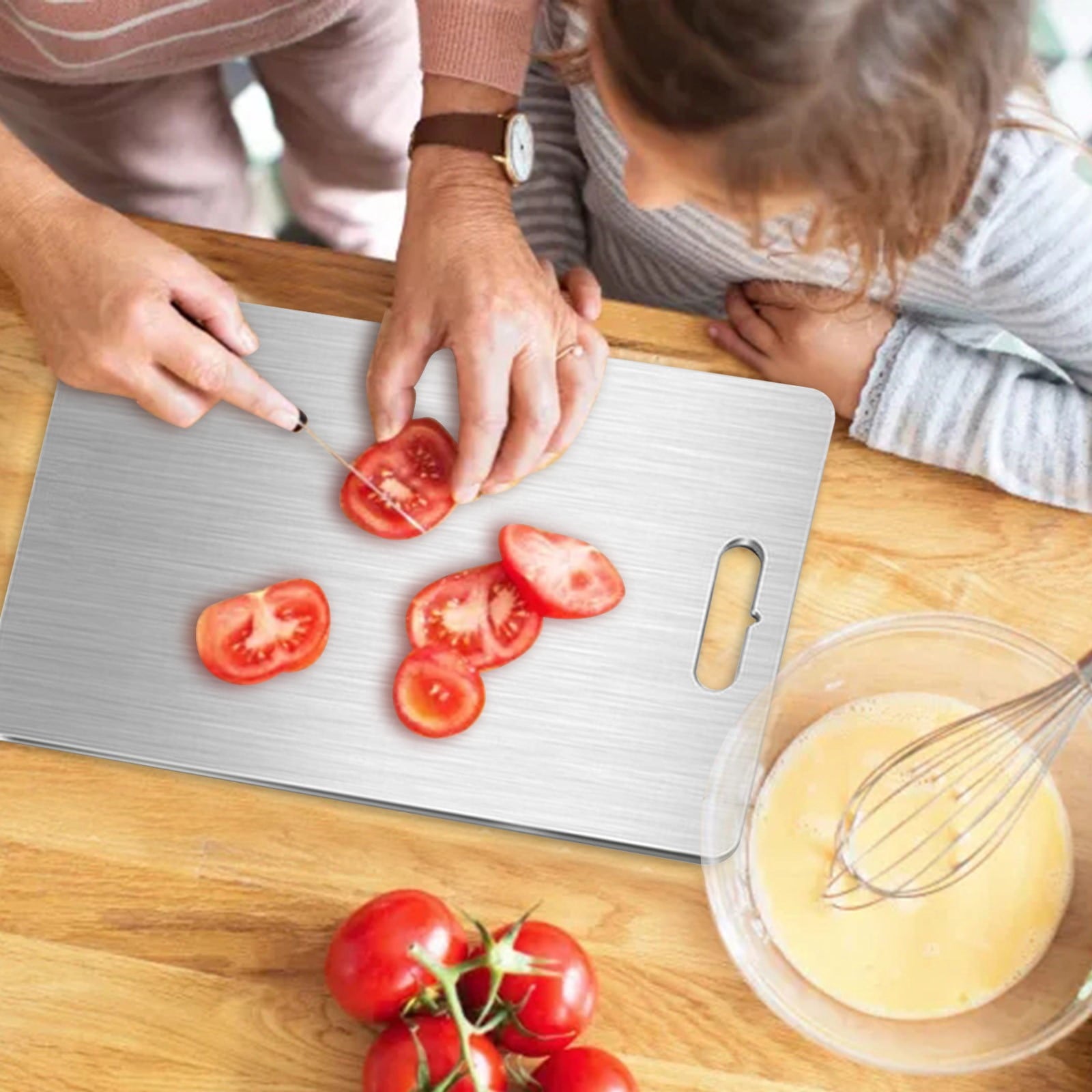 PALIFEUR Cutting Board Non Toxic Steel Cutting Boards for Kitchen, Different Sizes & Non Slip Handles, V1189-LWWAL-20260325-00945
