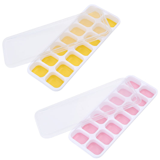 PALIFEUR Silicone Ice Cube Tray 2 Pack Easy-Release & Flexible 14-Ice Cube Trays with Avoid Spill Removable V1189-LWWAL-20260325-00948